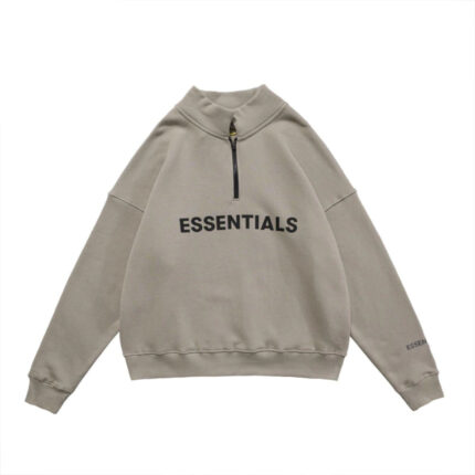 Essentials Half Zip Collar Loose Hoodie