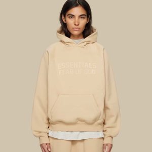 Beige essentials hoodie