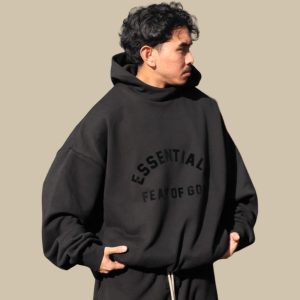 black essentials hoodie