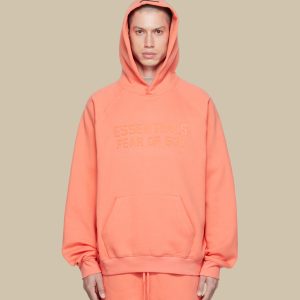 pink essentials hoodie