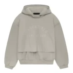 Grey Essentials Nylon Fleece Hoodie