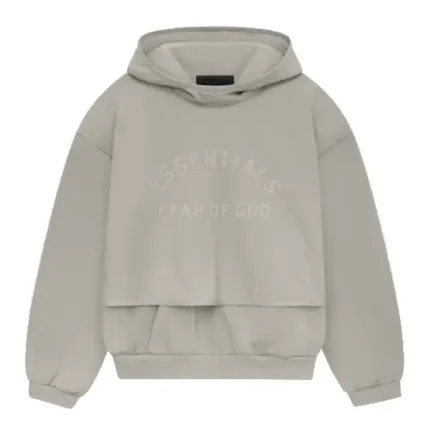 Grey Essentials Nylon Fleece Hoodie